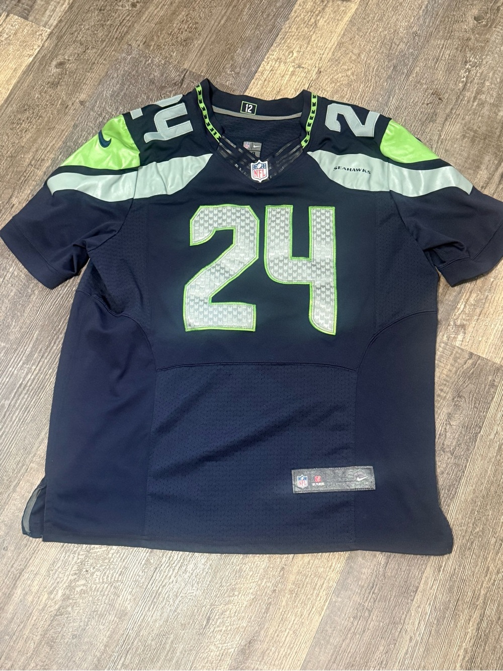 Nike Seattle Seahawks Marshawn Lynch #24 Beast Mode/On The Field Jersey Sz 44
